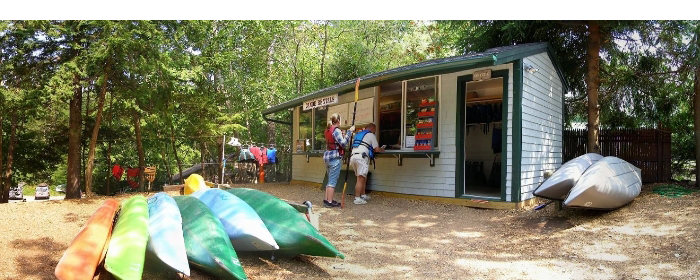 national park canoe and kayak gear pickup